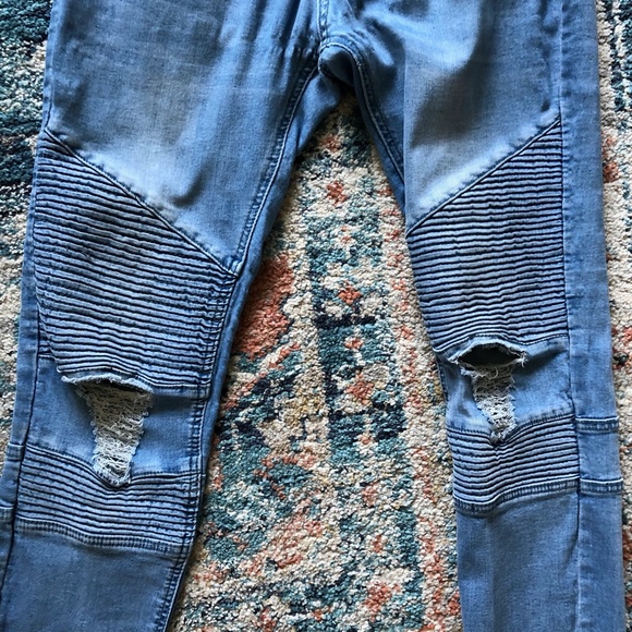 Boohoo Man Distressed Biker Detail Skinny Jeans - Picture 5 of 7